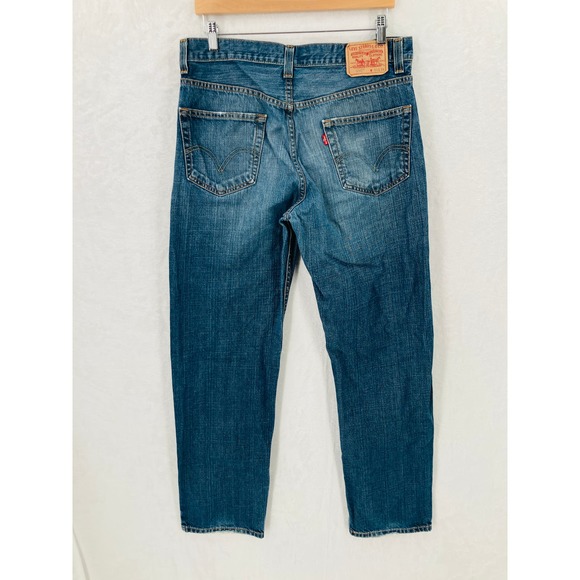 Levis 550 Jeans Mens 34x34 Relaxed Fit 100% Cotton Denim Distressed - Picture 8 of 16